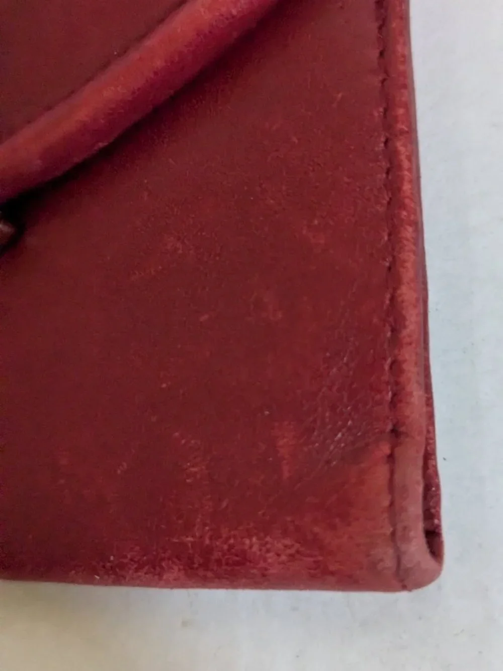 Vintage FURLA Made In Italy Red Leather Clutch Wallet